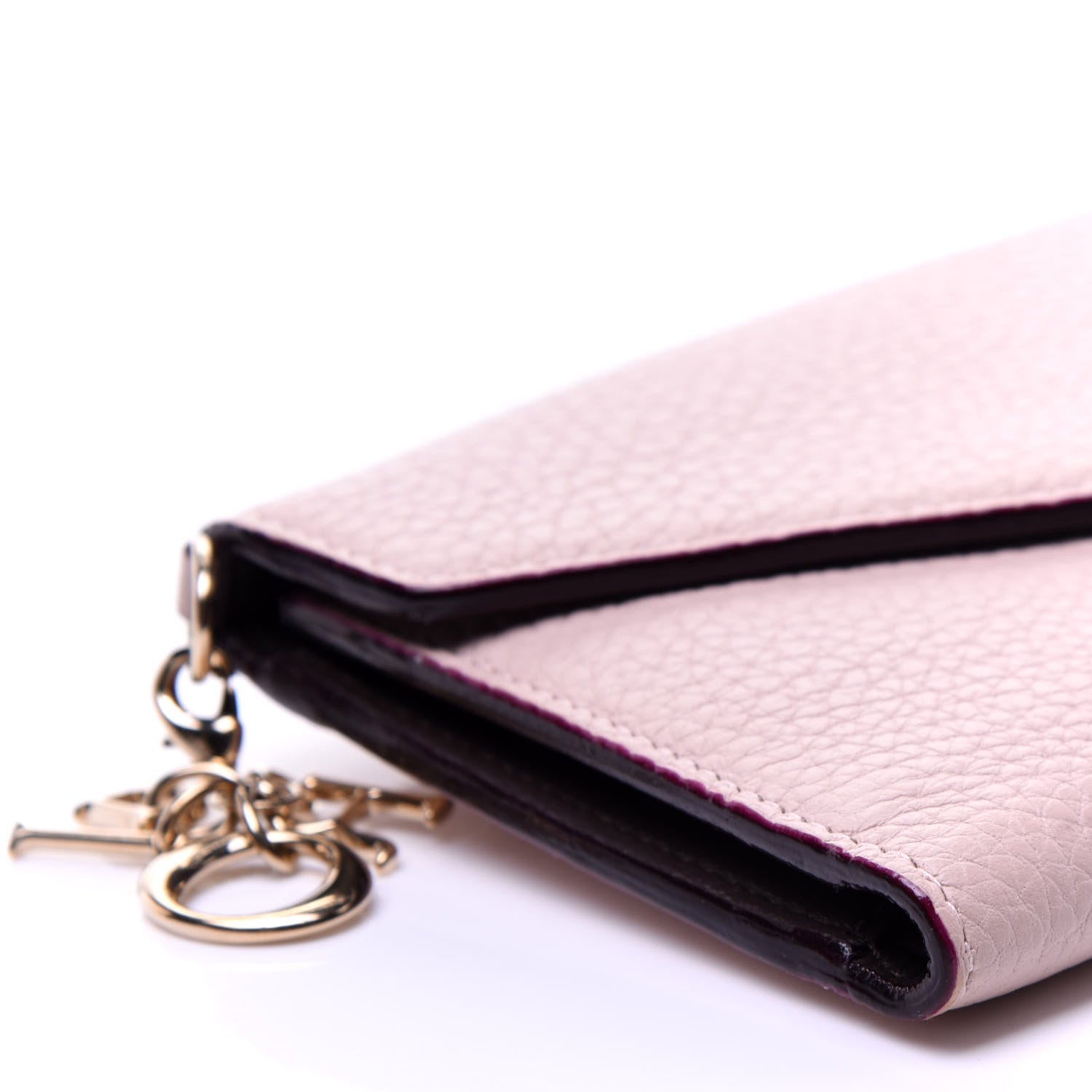 Christian Dior Bullcalf Diorissimo Medium Envelope Wallet Pink 6 of 9