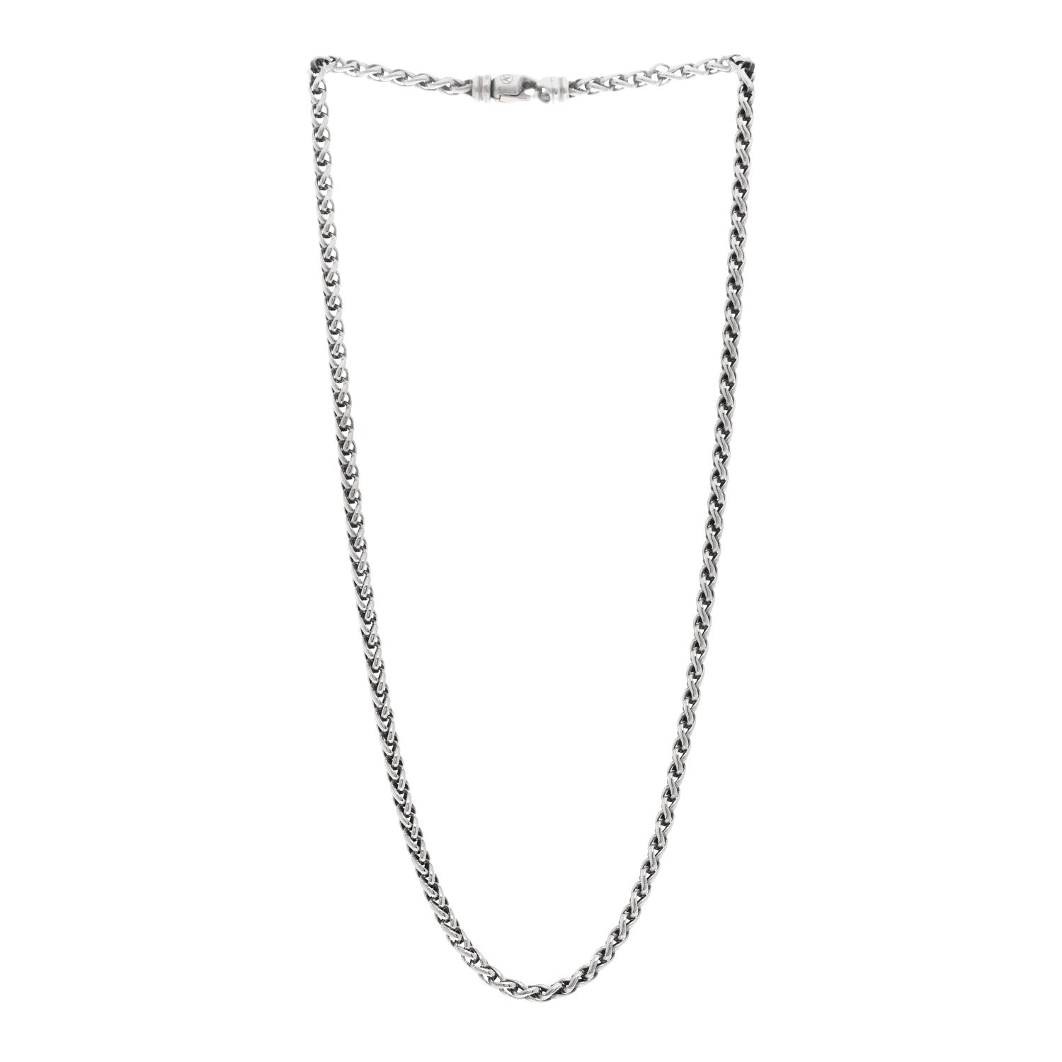 David Yurman Sterling Silver 4mm Wheat Chain Necklace 20" 3 of 4