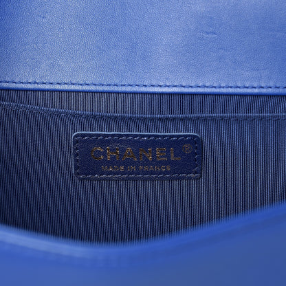 Chanel Lambskin Quilted Medium Boy Flap Blue 6 of 11