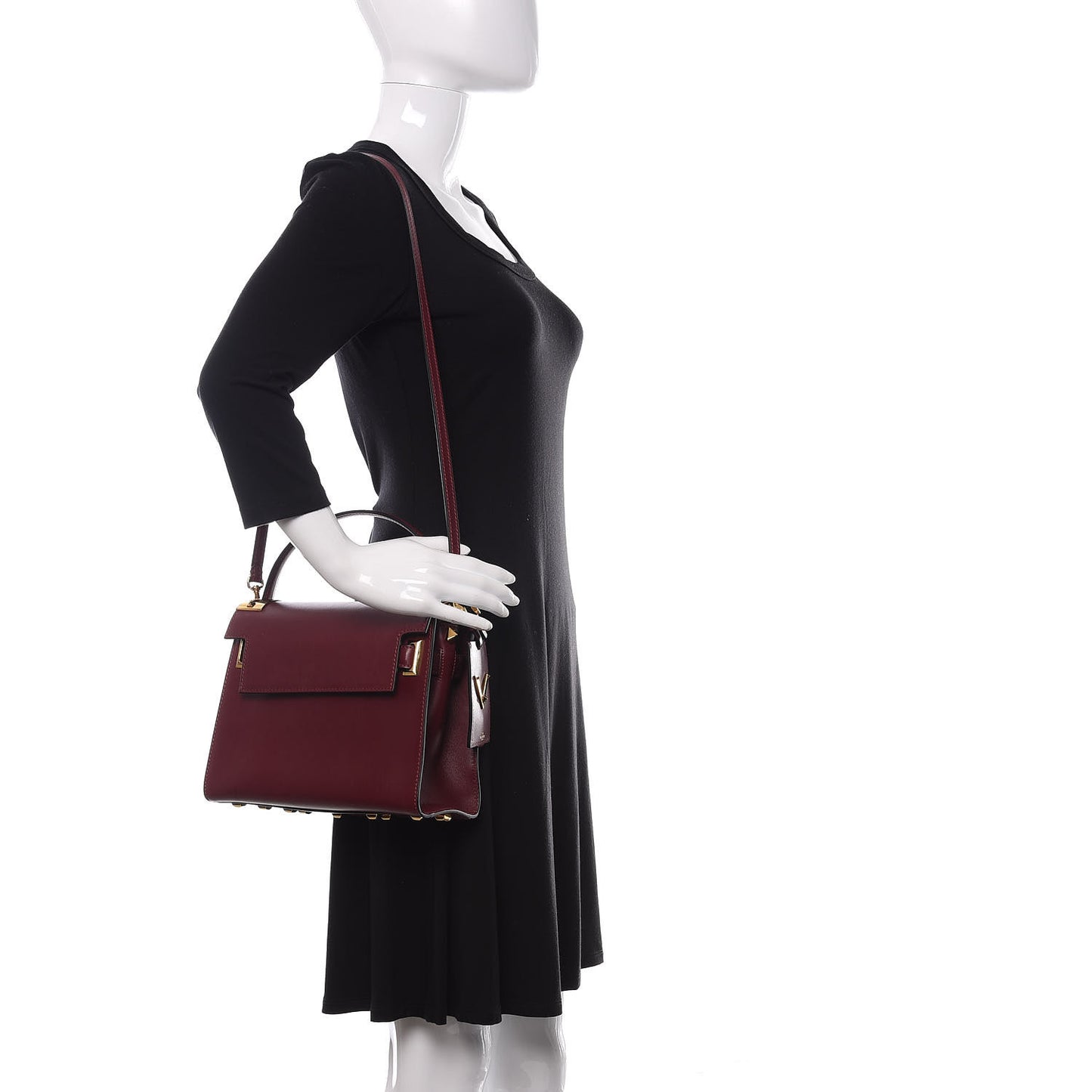 Vitello Small My Rockstud Frame Bag Rubin