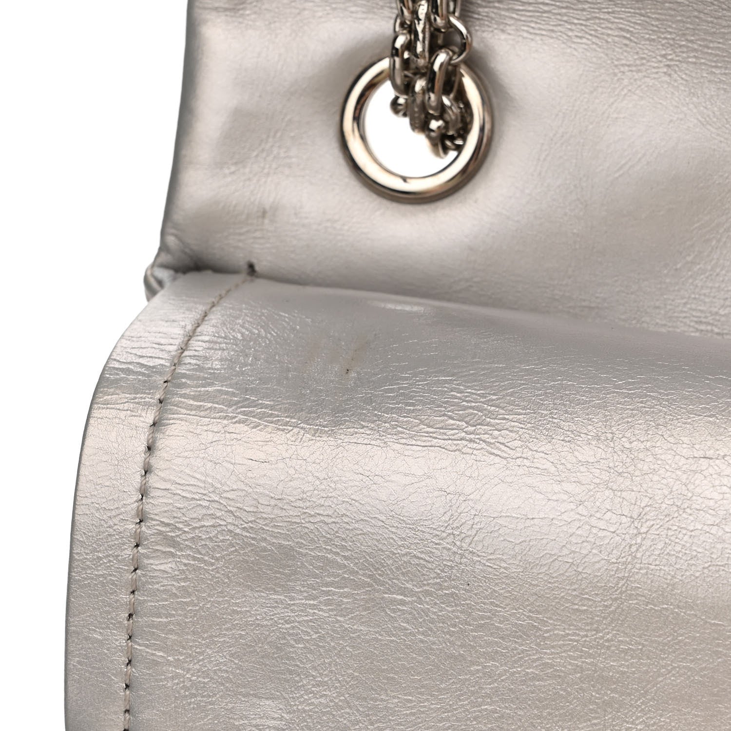 Chanel Metallic Lambskin Quilted 2.55 Reissue 226 Flap Silver 11 of 12