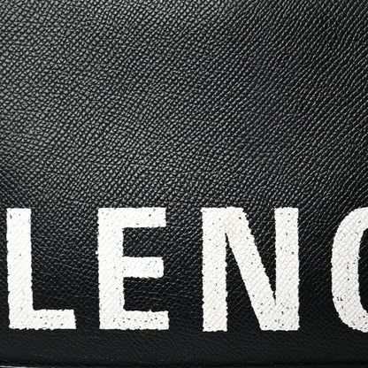 Balenciaga Signature Grained Calfskin Logo M Ville Top Handle Bag Black 16 of 17