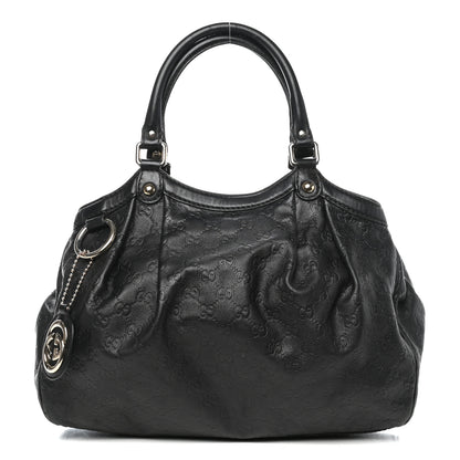 Gucci Guccissima Medium Sukey Tote Black 1 of 11
