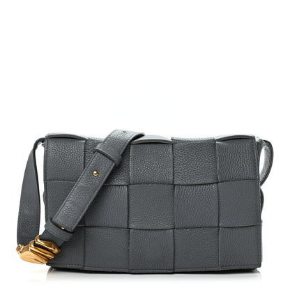 Bottega Veneta Grained Calfskin Maxi Intrecciato Cassette Crossbody Bag Thunder 1 of 12