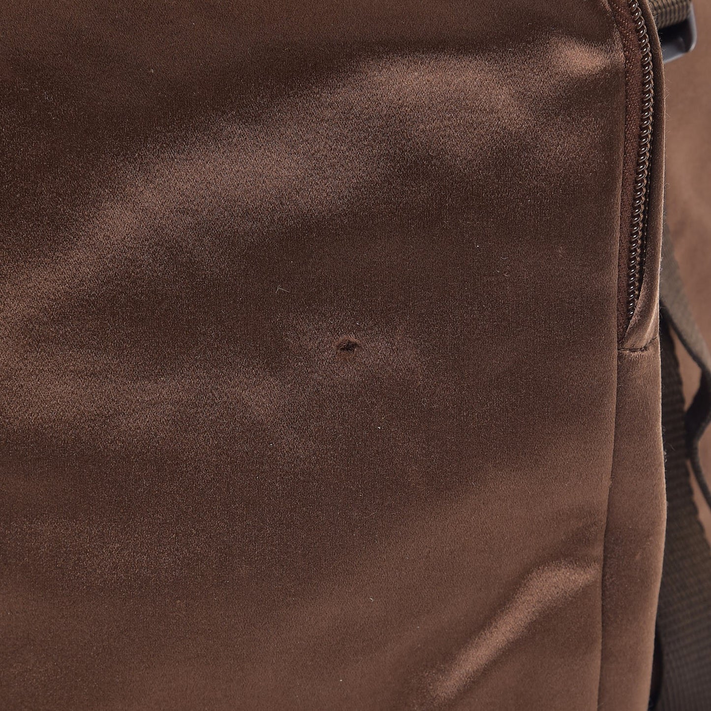 Nylon Vela Double Buckle Backpack Brown