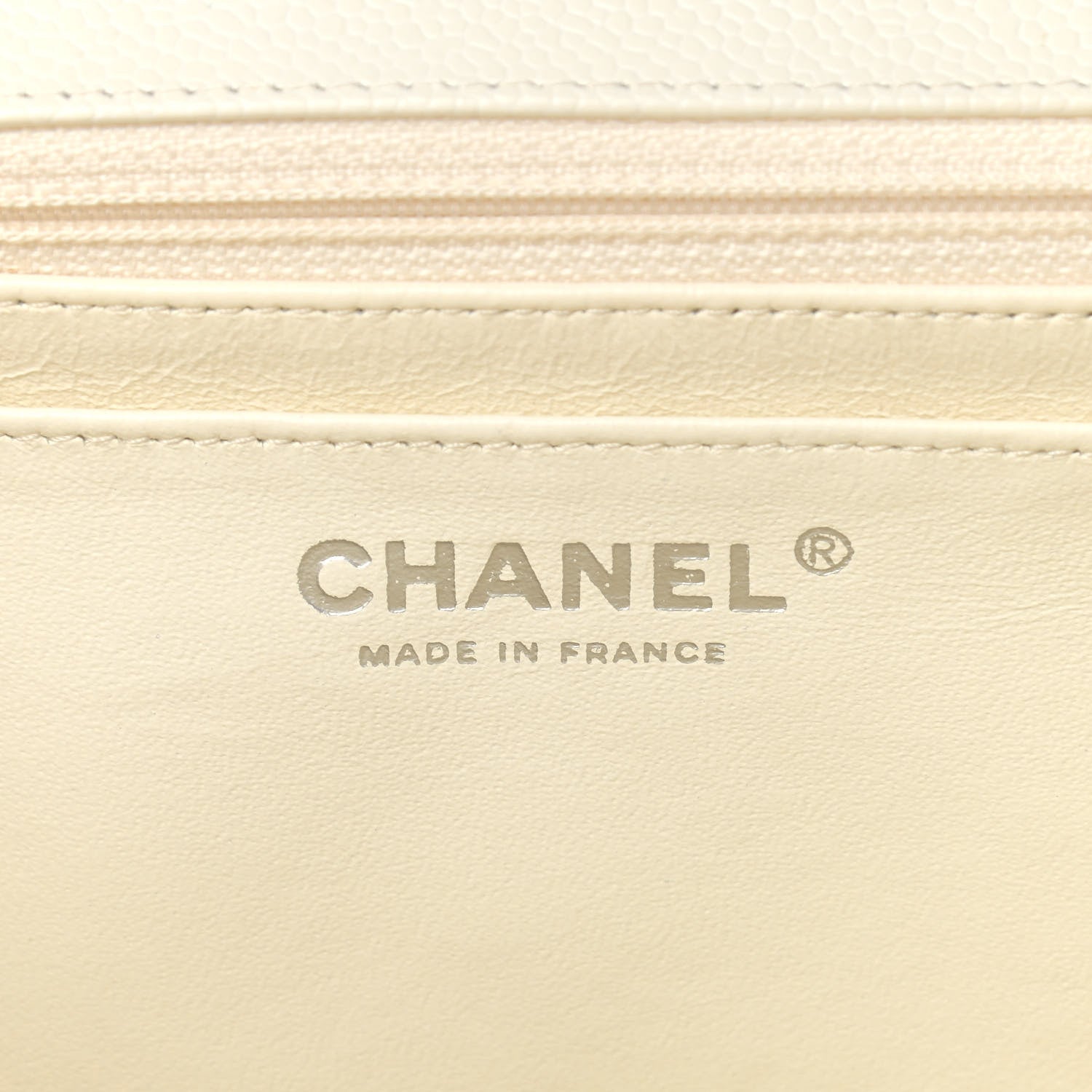Chanel Caviar Quilted Jumbo Single Flap White 6 of 9
