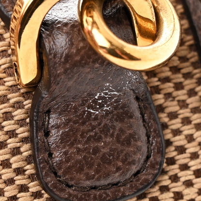 Gucci Monogram Jumbo GG Textured Dollar Calfskin Web Mini Bamboo 1947 Top Handle Bag Camel Ebony New Acero 11 of 15