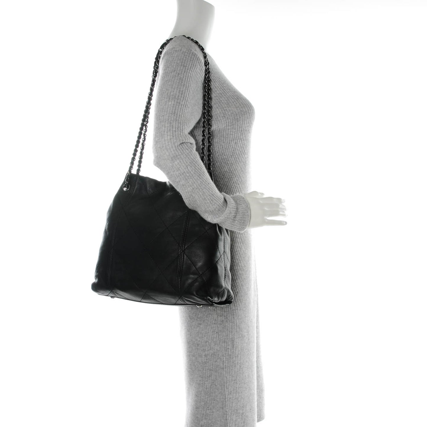 Lambskin Soft Touch Shoulder Bag Black