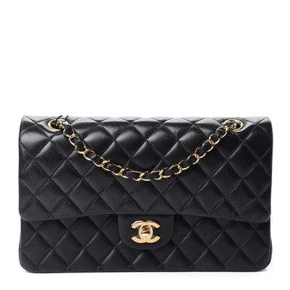 Chanel Lambskin Quilted Medium Double Flap Black 1 of 13