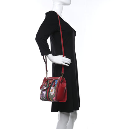 Gucci GG Supreme Monogram Flora Web Small Ophidia Tote Bag Red 2 of 11