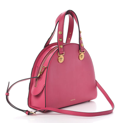 Versace Calfskin Medallion Tribute Bowling Bag Pink 3 of 9
