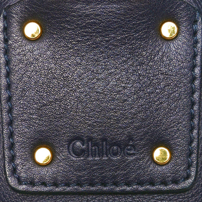 Chloe Smooth Calfskin Medium Vick Tote Full Blue 7 of 10