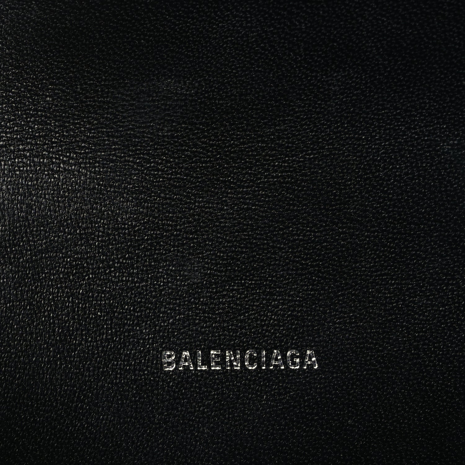 Balenciaga Shiny Calfskin Monochrome Crocodile Embossed Hourglass Top Handle Bag XS Black 5 of 8
