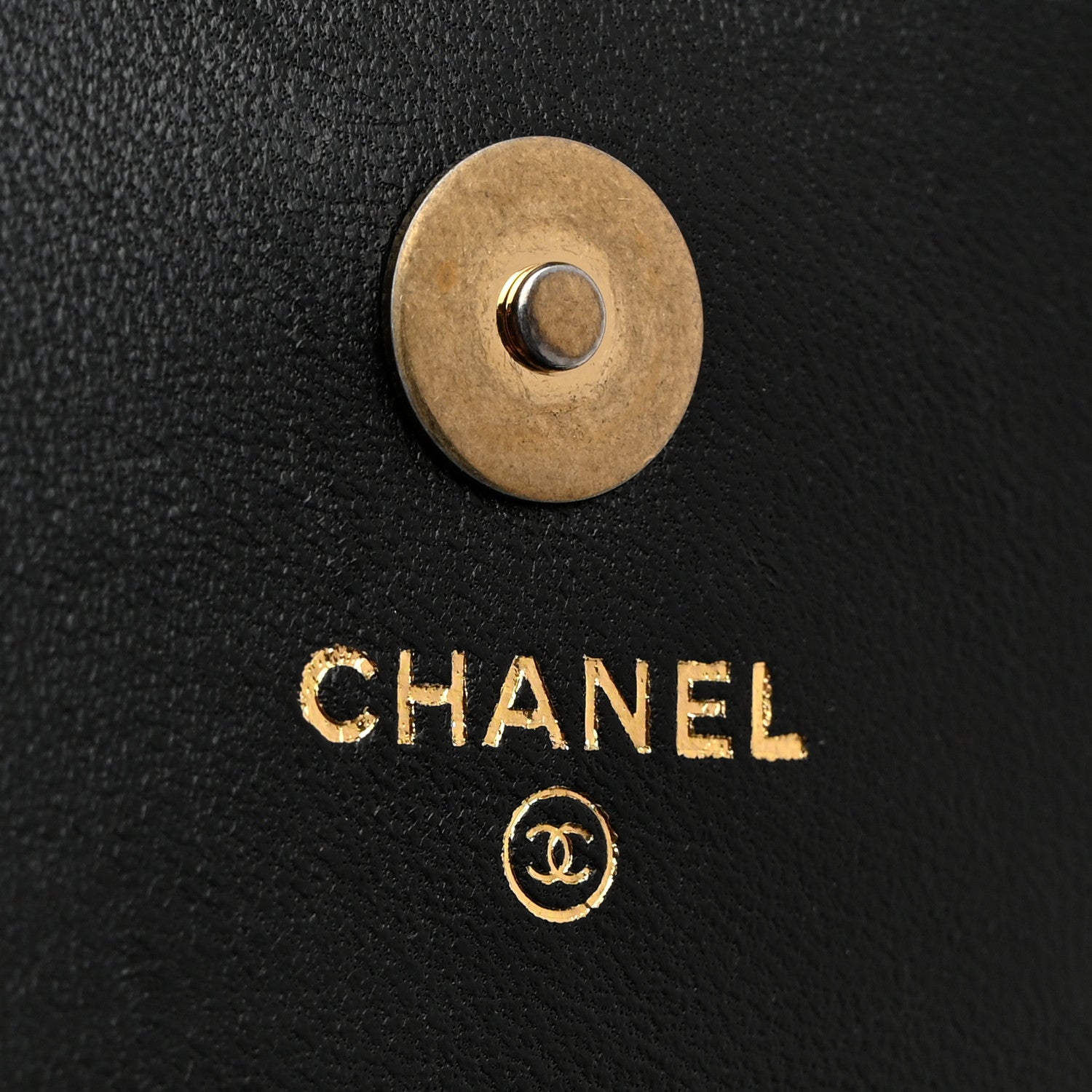 Chanel Lambskin Quilted Studded CC Clutch With Chain Black 6 of 11