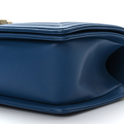 Chanel Lambskin Quilted Medium Boy Flap Blue 9 of 9