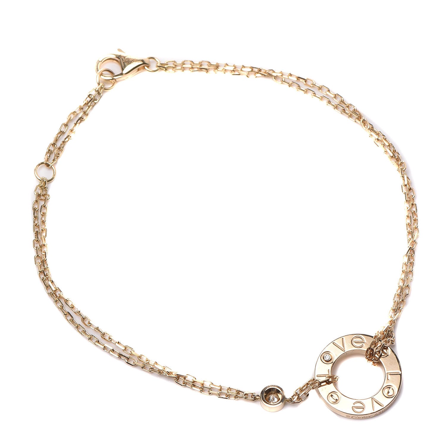 Cartier 18K Yellow Gold Diamond LOVE Bracelet 1 of 7