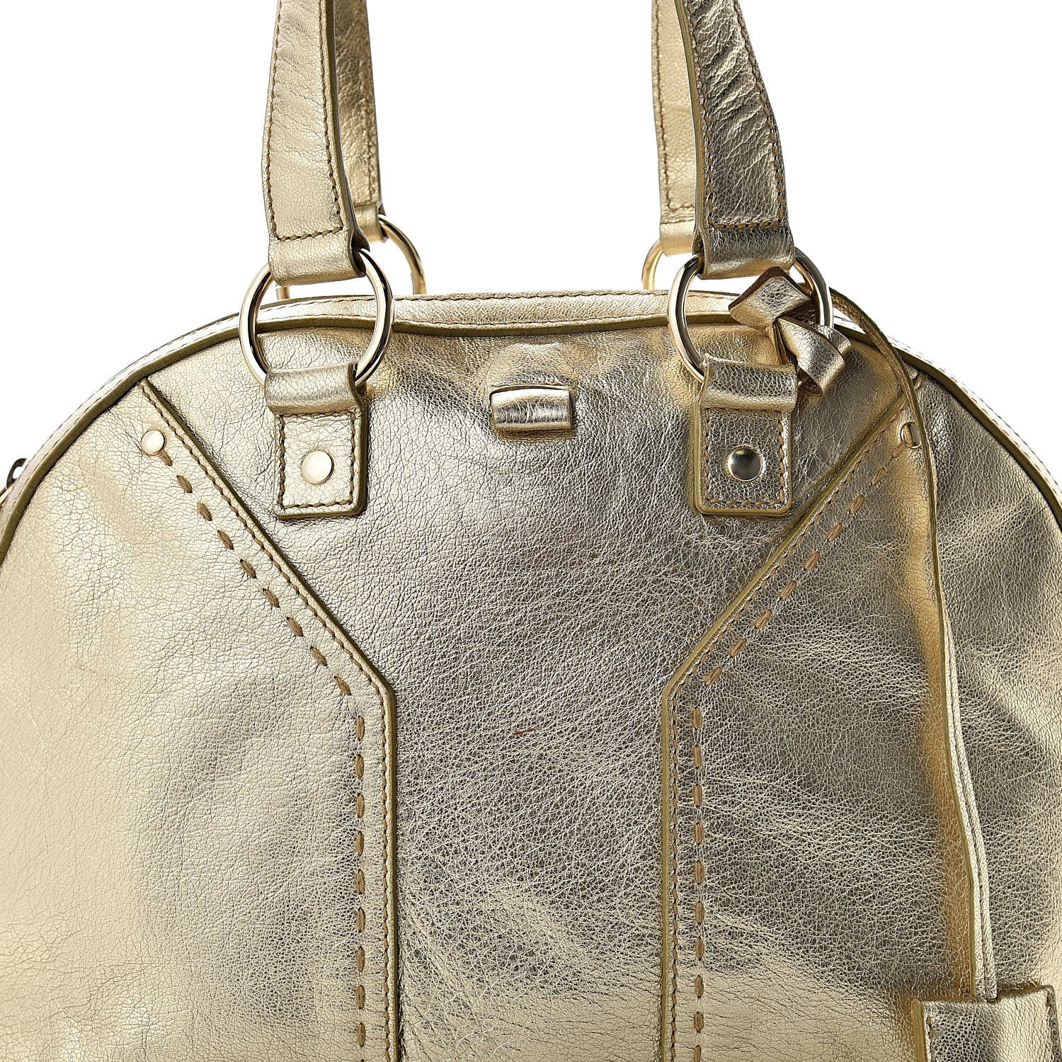 Saint Laurent Metallic Calfskin Medium Muse Gold 8 of 19