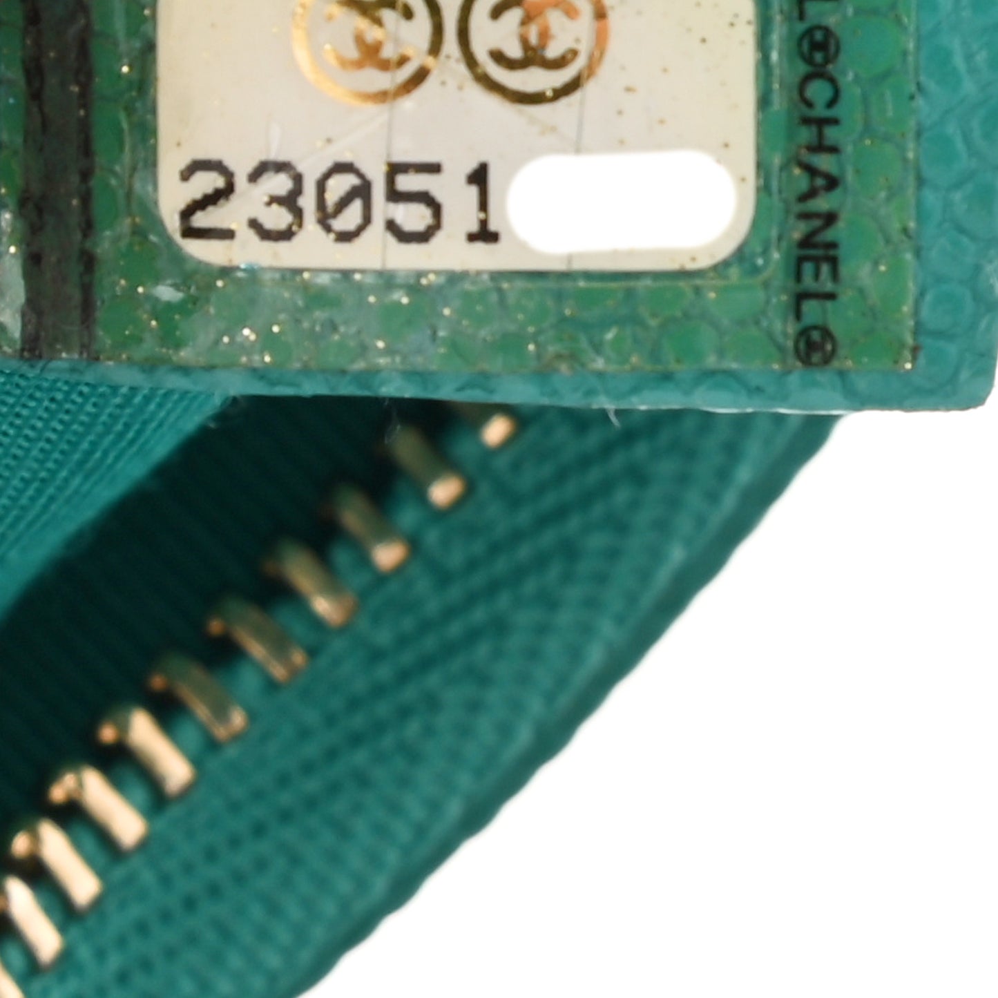 Caviar Quilted Small Cosmetic Case Light Blue