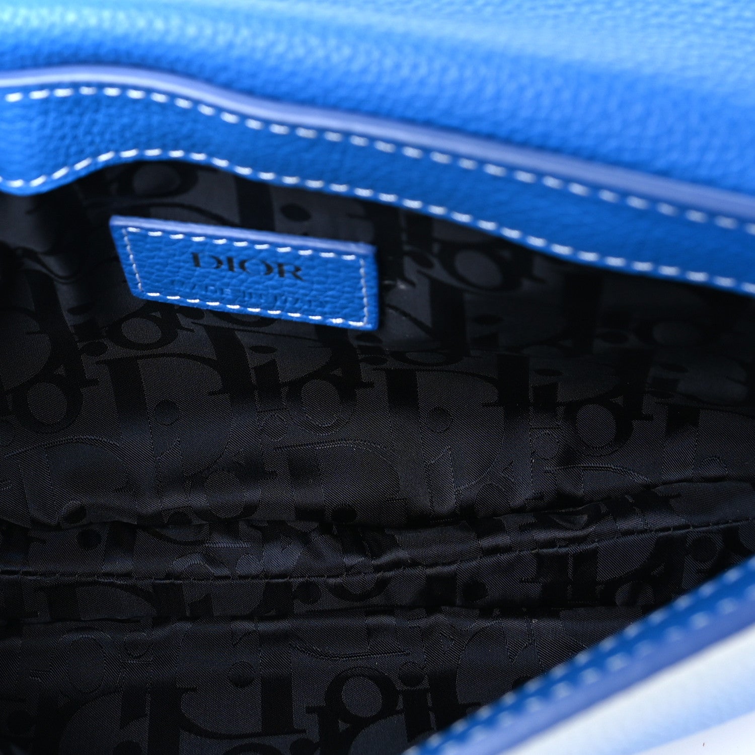 Christian Dior X KAWS Grained Calfskin Saddle Pouch Black 5 of 8