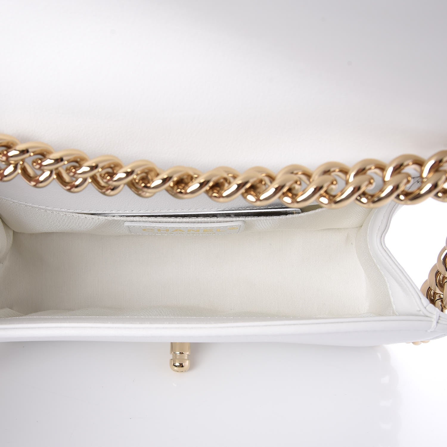 Chanel Lambskin Quilted Small Boy Flap White 5 of 7