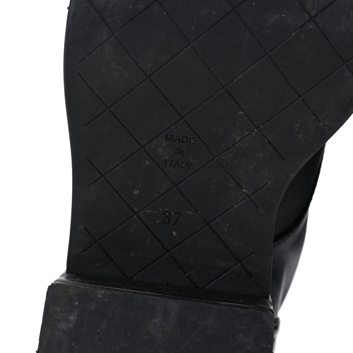 Lambskin Quilted Lace Up Combat Boots 37 Black