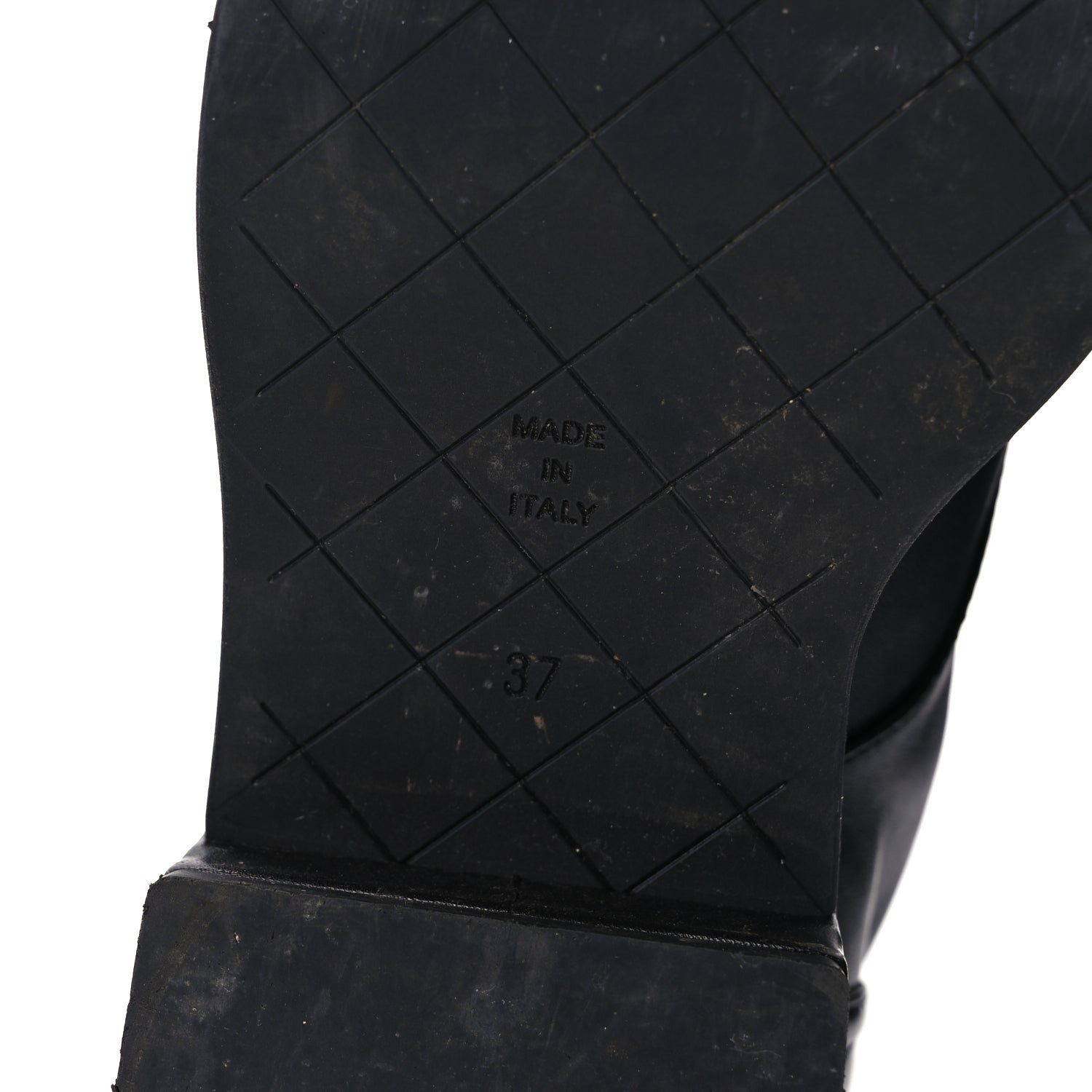 Chanel Lambskin Quilted Lace Up Combat Boots 37 Black 6 of 12