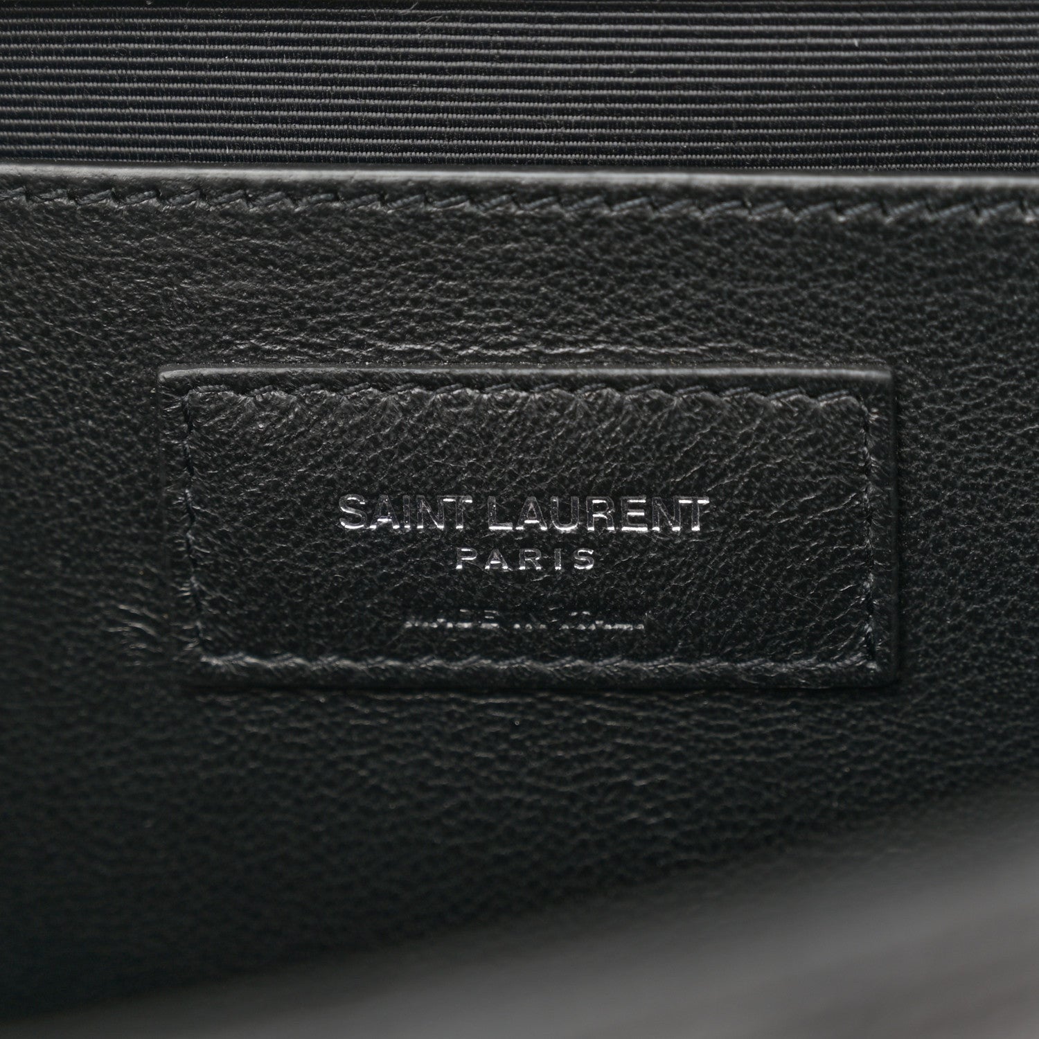 Saint Laurent Grain De Poudre Textured Mixed Matelasse Triquilt Medium Monogram Satchel Black 6 of 7