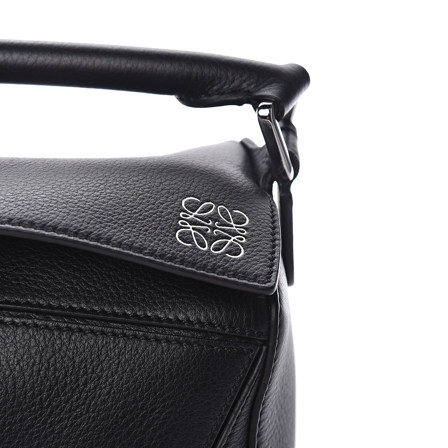 Calfskin Small Puzzle Bag Black