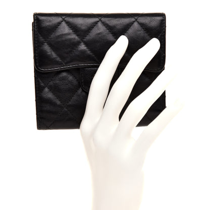 Chanel Calfskin Quilted Compact Flap Wallet So Black 2 of 10