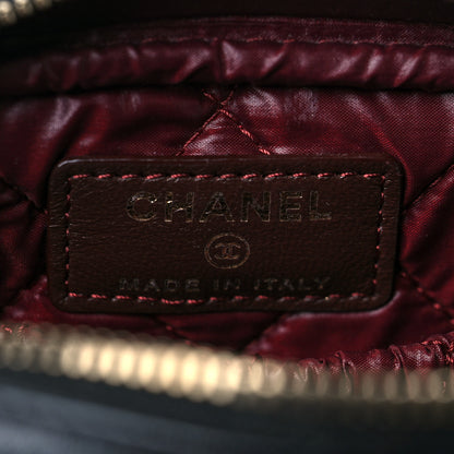 Chanel Lambskin Quilted Small Curvy Pouch Cosmetic Case Black 6 of 10