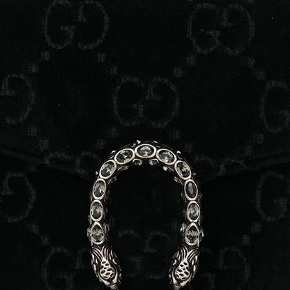 Gucci Velvet GG Monogram Mini Dionysus Chain Wallet Black 5 of 9