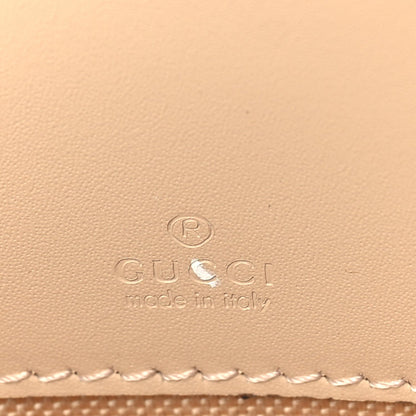 Gucci Calfskin GG Super Mini Debossed Chain Wallet  Light Beige 5 of 8