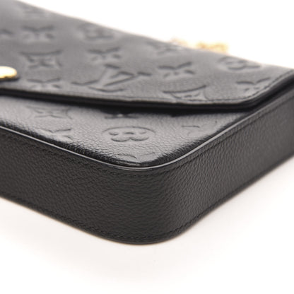 Louis Vuitton Empreinte Pochette Felicie Chain Wallet Black 8 of 9