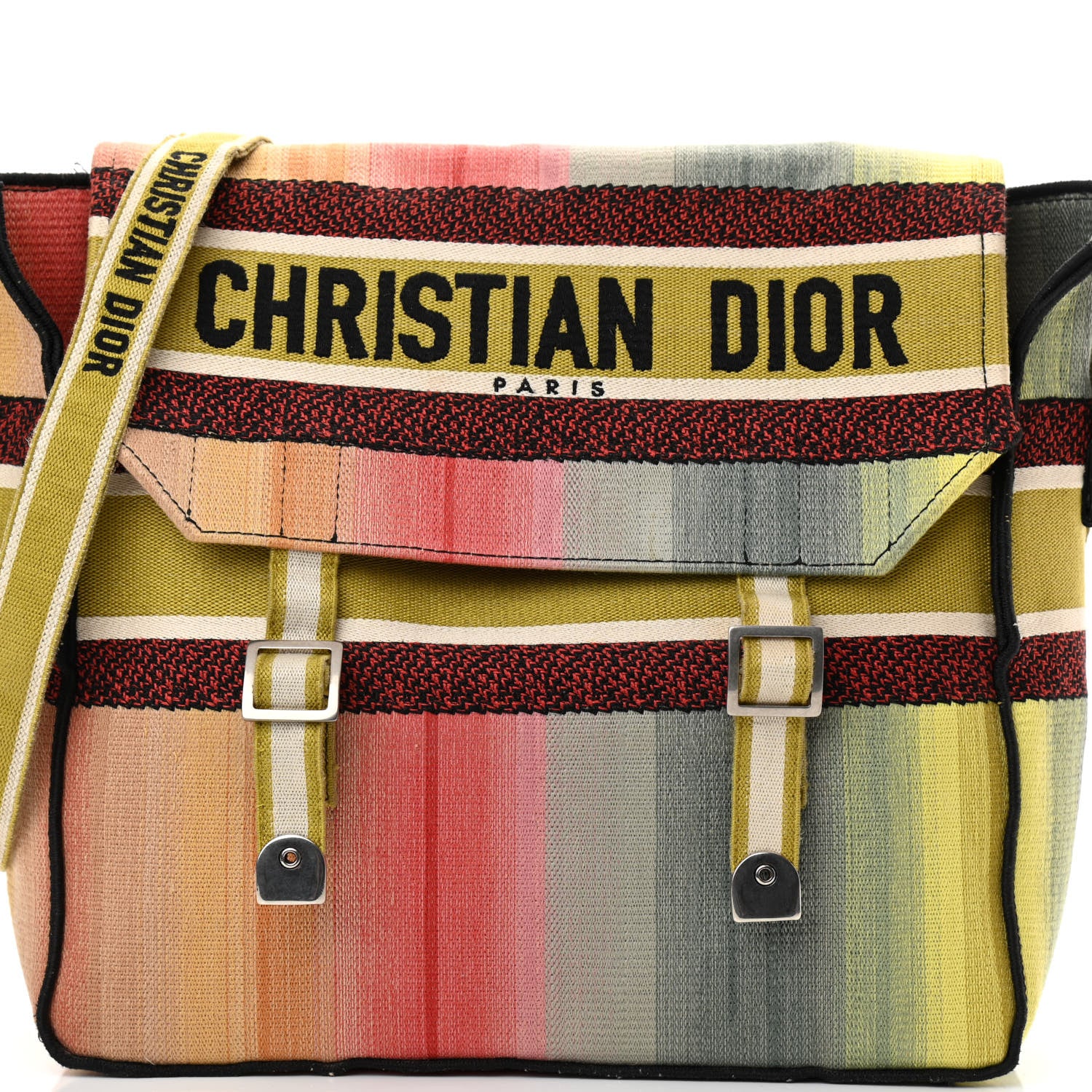Christian Dior Canvas Embroidered Dioraura Messenger Multicolor 8 of 14
