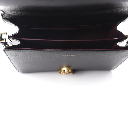 Saint Laurent Grain de Poudre Medium Classic Monogram Cassandra Top Handle Black Rouge Legion 6 of 11