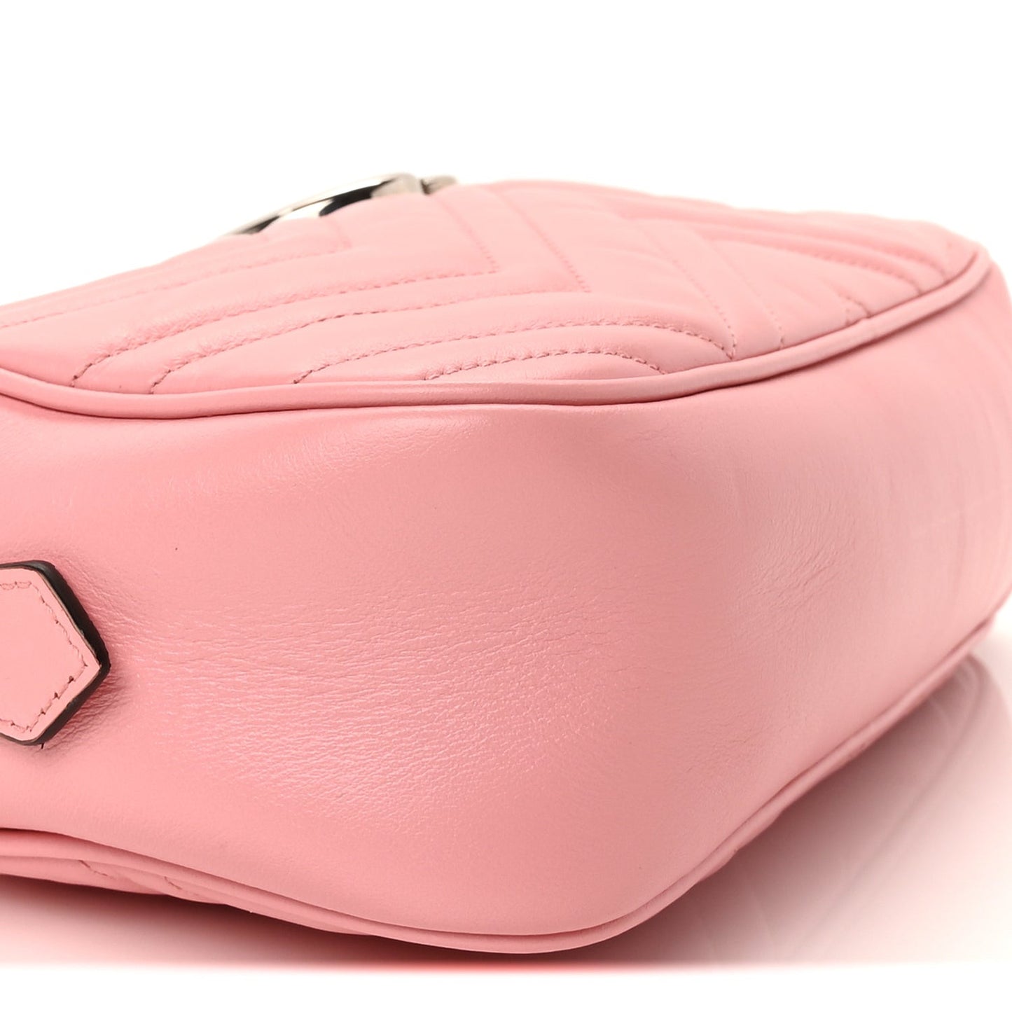 Calfskin Matelasse Small GG Marmont Chain Shoulder Bag Wild Rose