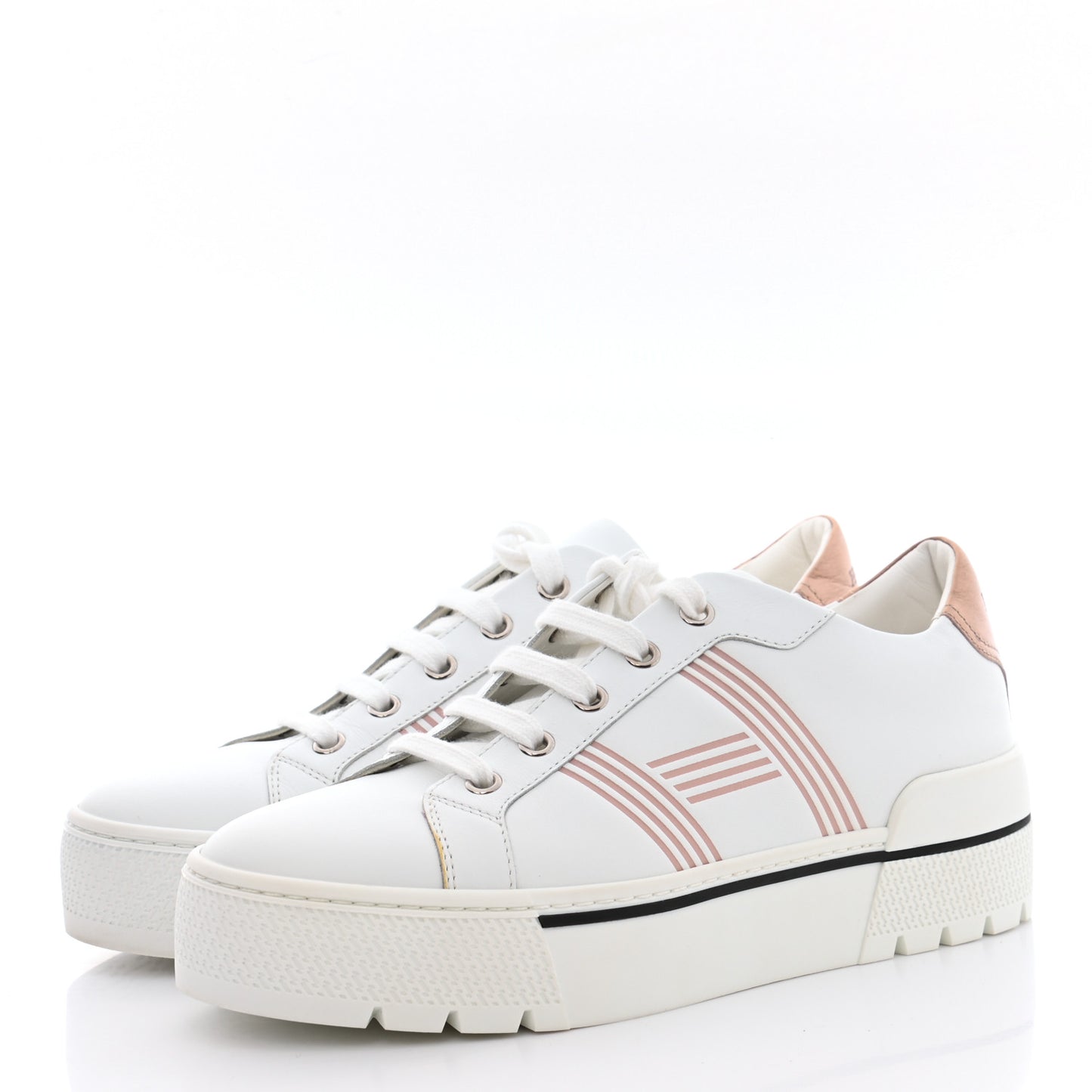 Calfskin Nappa Dare Sneakers 37 White Rose Dore