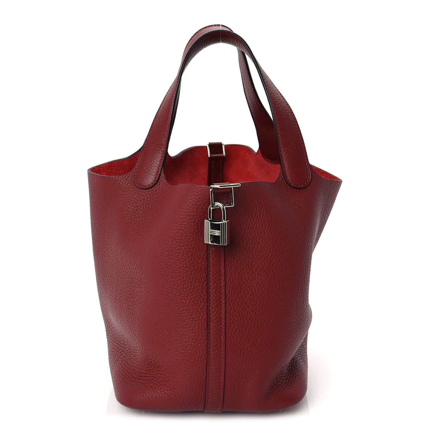 Taurillon Clemence Picotin Lock 22 MM  Rouge H
