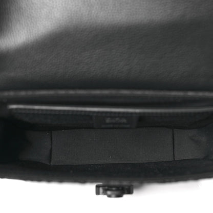 Christian Dior Oblique Jacquard Grained Calfskin Small Saddle Messenger Bag Black Oblique Monogram 4 of 9