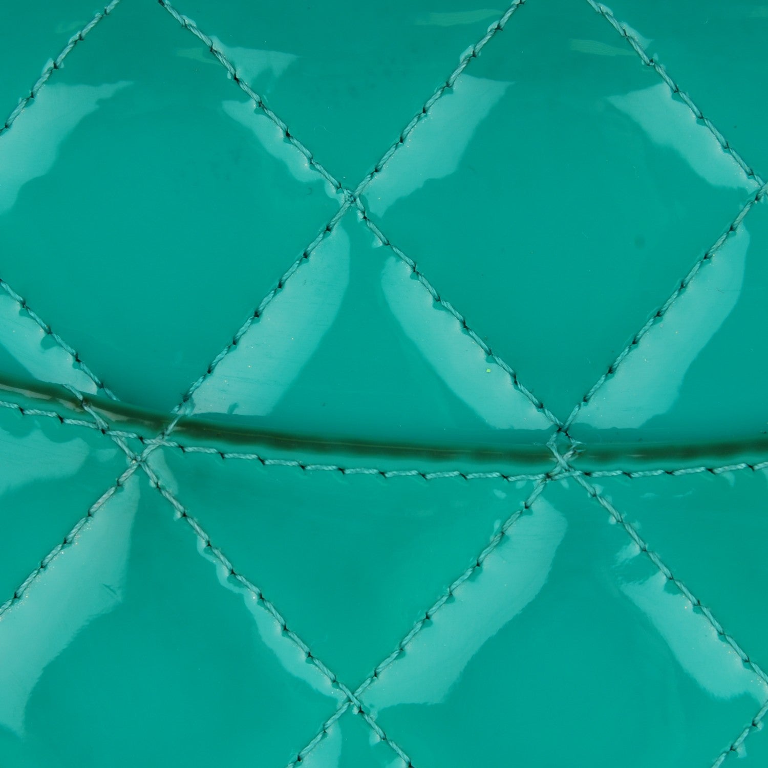 Chanel Patent Calfskin Quilted Mini Rectangular Flap Green 10 of 12