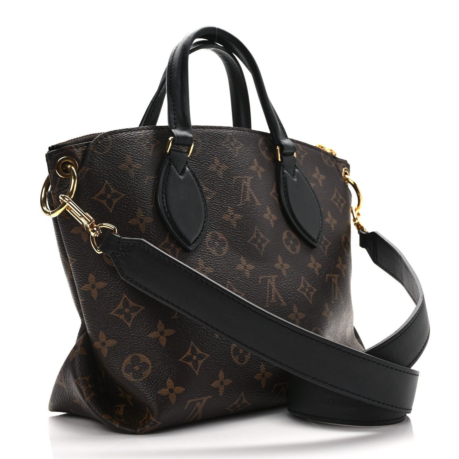 Louis Vuitton Monogram Flower Zipped Tote PM Black 3 of 8