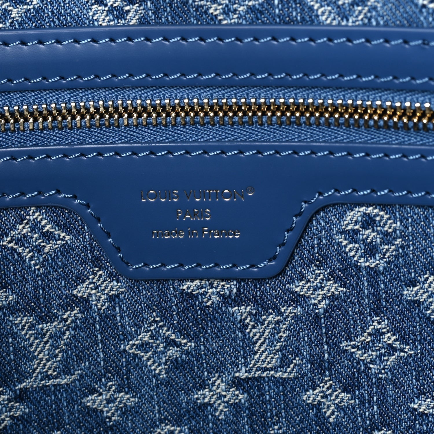 Louis Vuitton Epi Neverfull MM Denim Blue 6 of 7