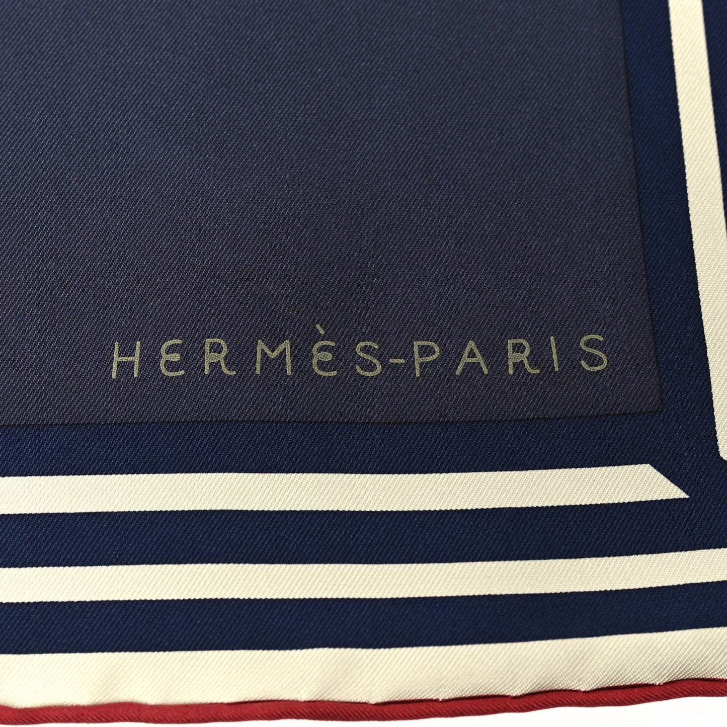 Silk 18-3-7 Scarf 90 Creme Marine Rose Vif