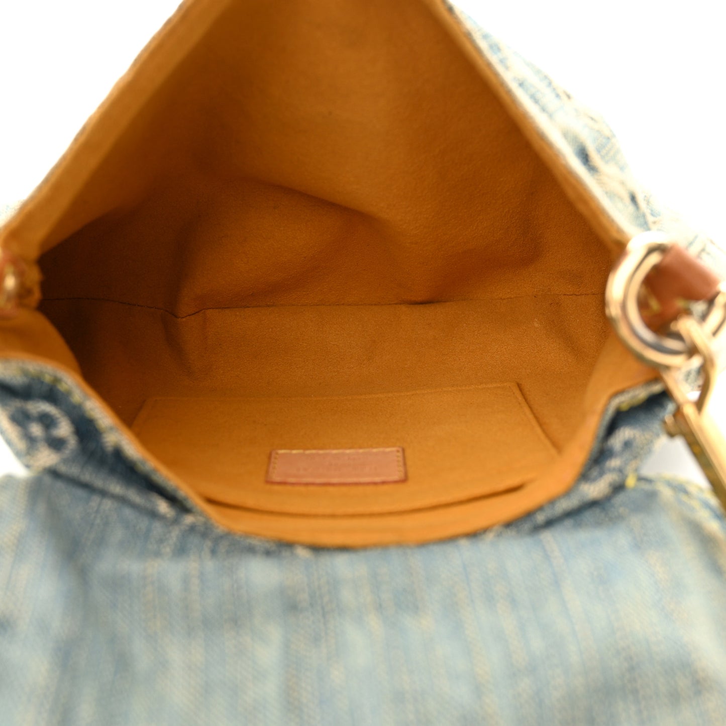 Monogram Denim Mini Pleaty Blue