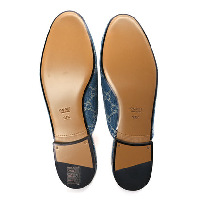 Gucci New Denim GG Malaga Kid Womens Princetown Slippers 39.5 Light Blue Royale 6 of 8