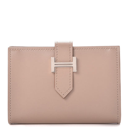 Hermes Tadelakt Bearn Card Holder Wallet Argile 1 of 8