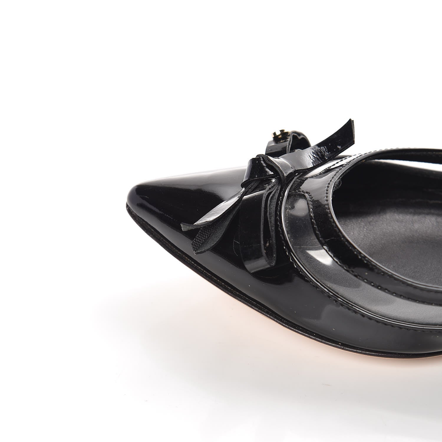 Christian Dior Patent PVC Bow Ballerina Flats 36.5 Black 11 of 12