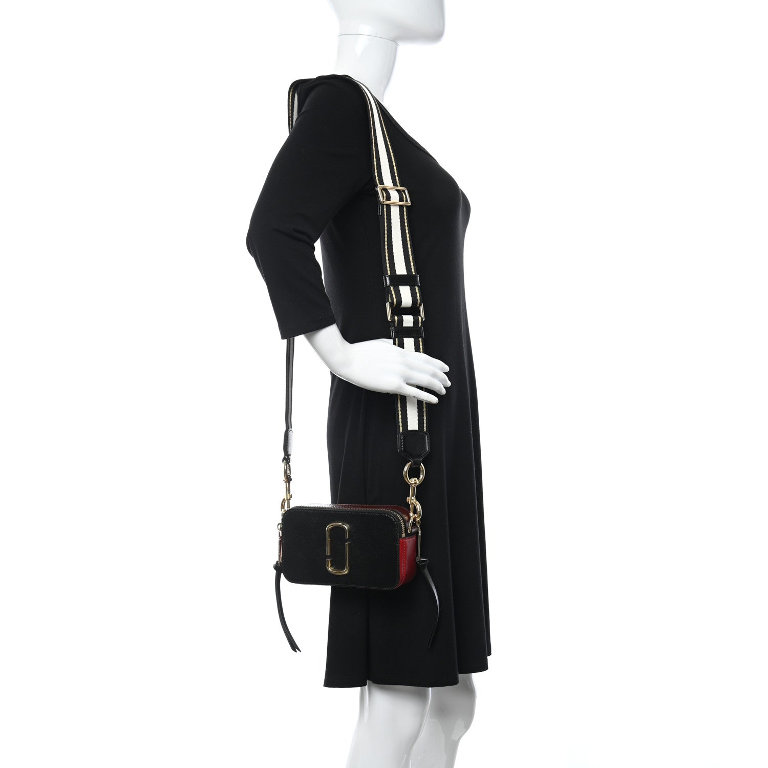 Marc Jacobs Saffiano Snapshot Camera Bag Black Multi 2 of 8