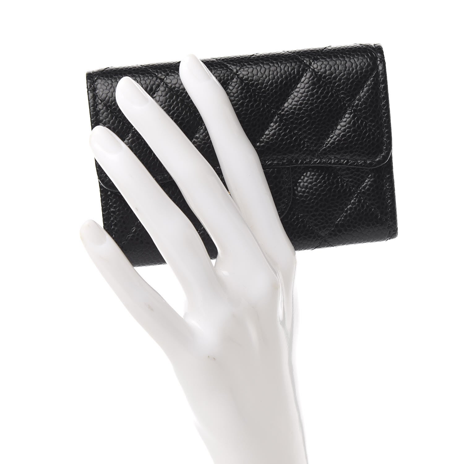 Chanel Caviar Quilted Flap Card Holder Black 2 of 9