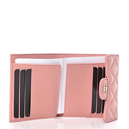 Chanel Lambskin Quilted Small Compact Wallet Pink 5 of 8
